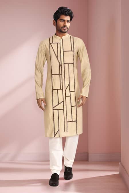 Arihant Rai Sinha Beige Embroidered Kurta Set 