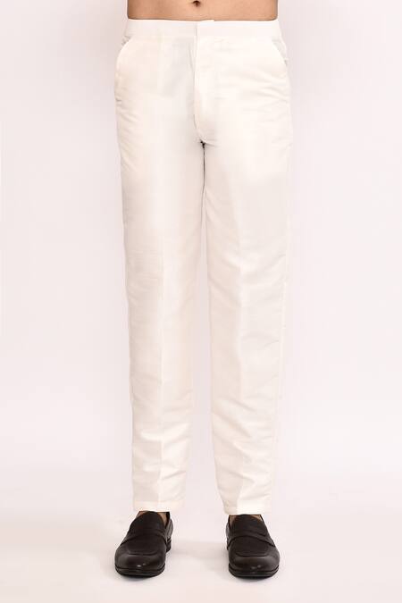 Shop_Arihant Rai Sinha_Beige Silk Plain Kurta Set _Online_at_Aza_Fashions