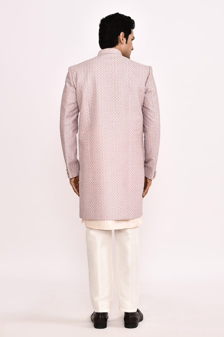Arihant Rai Sinha Purple Cotton Silk Sherwani 