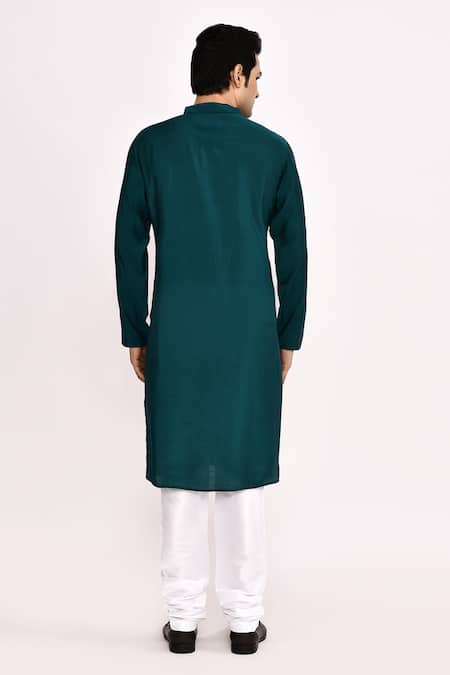 Arihant Rai Sinha Teal Long Classic Kurta 