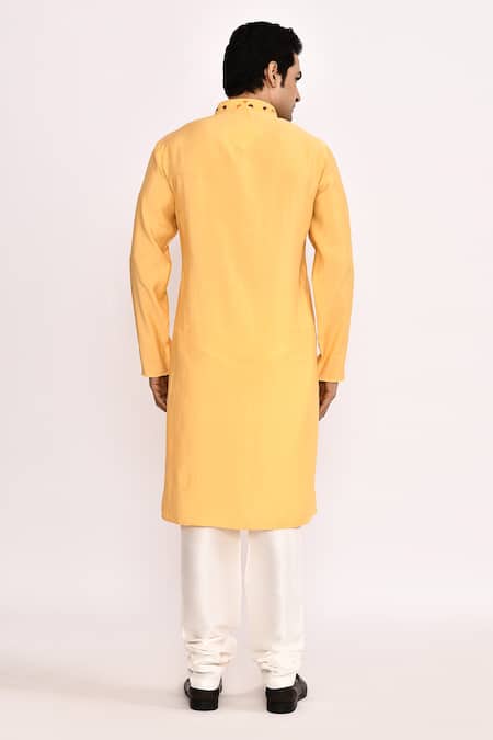 Arihant Rai Sinha Yellow Classic Long Kurta 