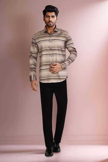 Arihant Rai Sinha Multi Stripe Casual Shirt 