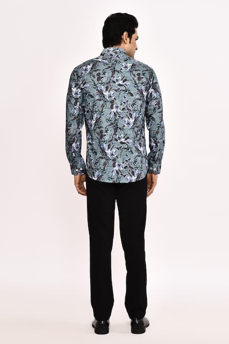 Aryavir Malhotra Floral Printed Casual Shirt 