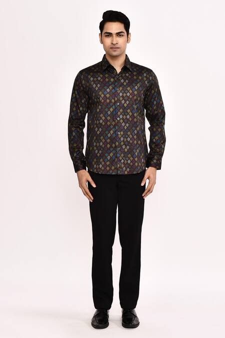 Arihant Rai Sinha_Multi Color Cotton Printed Casual Shirt _Online_at_Aza_Fashions