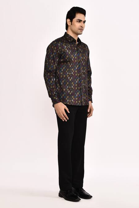 Arihant Rai Sinha_Multi Color Cotton Printed Casual Shirt _at_Aza_Fashions