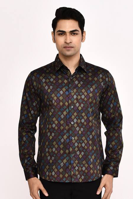 Buy_Arihant Rai Sinha_Multi Color Cotton Printed Casual Shirt 