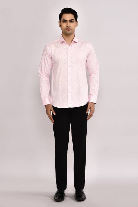 Buy_Arihant Rai Sinha_Pink Cotton Baby Casual Shirt _Online_at_Aza_Fashions
