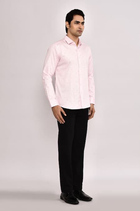 Arihant Rai Sinha_Pink Cotton Baby Casual Shirt _at_Aza_Fashions