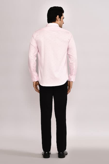 Shop_Arihant Rai Sinha_Pink Cotton Baby Casual Shirt _at_Aza_Fashions