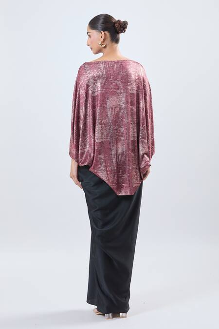 Ott Burgundy Kaftan Top 