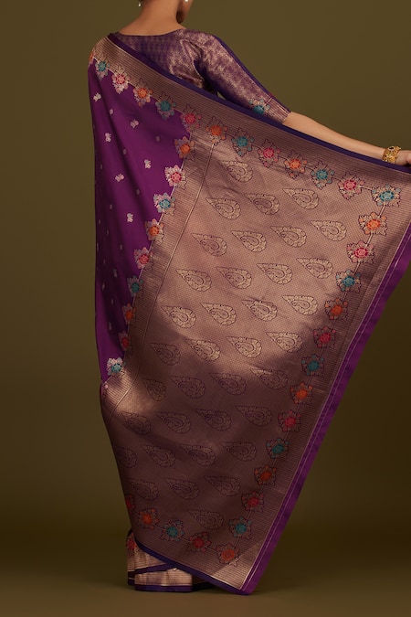 Naintara Bajaj Zari Woven Banarasi Satin Silk Saree 