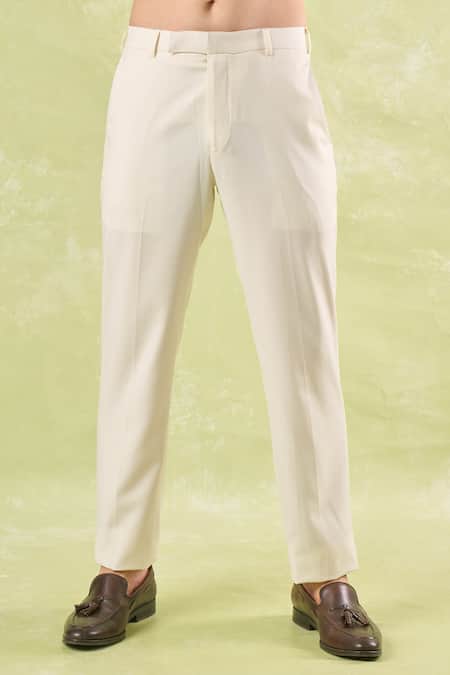 Shop_Rng Safawala_White Cotton Piping Off Pipen Nehru Jacket _Online_at_Aza_Fashions