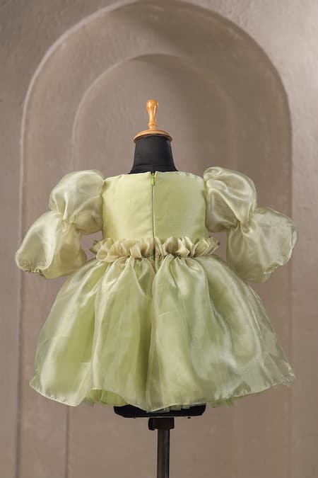 Casa Ninos Bowie Organza Dress With Balloon Sleeves 