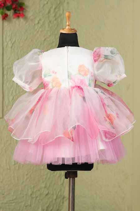 Casa Ninos Floral Bow Fit and Flare Dress 