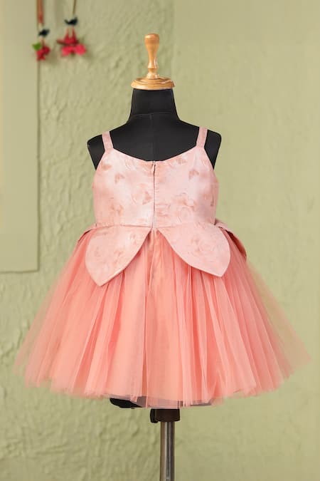 Casa Ninos Rust Floral Petal Dress 