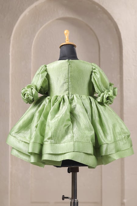 Casa Ninos Flower Embellished Fit and Flare Dress 