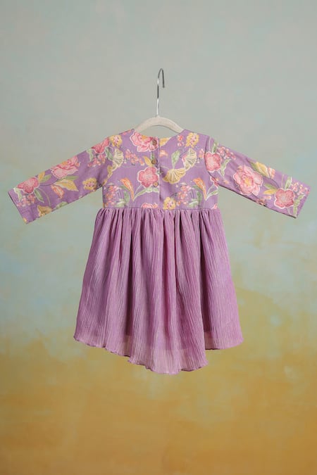 Casa Ninos Floral Print Fit and Flare Dress 