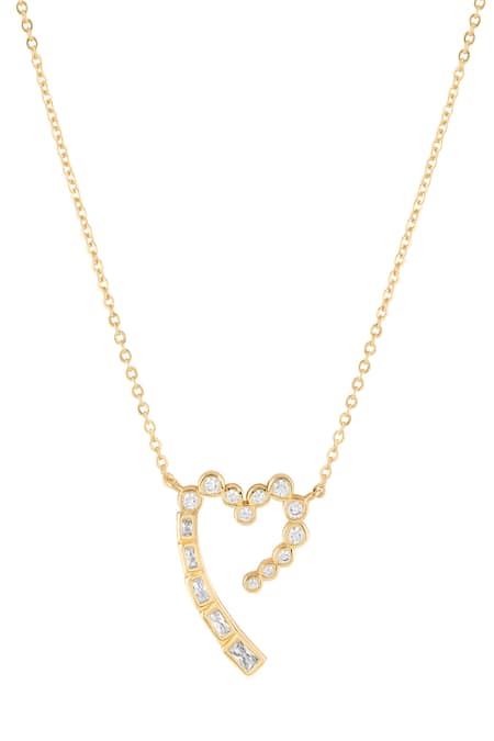Isharya_Gold Plated Summer Sweetheart Pendant Necklace_Online_at_Aza_Fashions