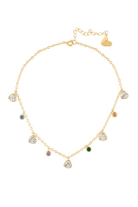 Shop Isharya Multi Color Hues Of Summer Choker Necklace at Aza Fashions Shop_Isharya_Multi Color Hues Of Summer Choker Necklace _at_Aza_Fashions