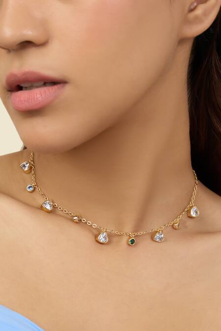 Buy Isharya Multi Color Hues Of Summer Choker Necklace Online at Aza Fashions Buy_Isharya_Multi Color Hues Of Summer Choker Necklace _Online_at_Aza_Fashions