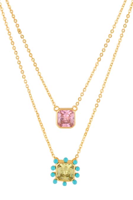 Isharya_Multi Color Summer Candy Layered Necklace _Online_at_Aza_Fashions