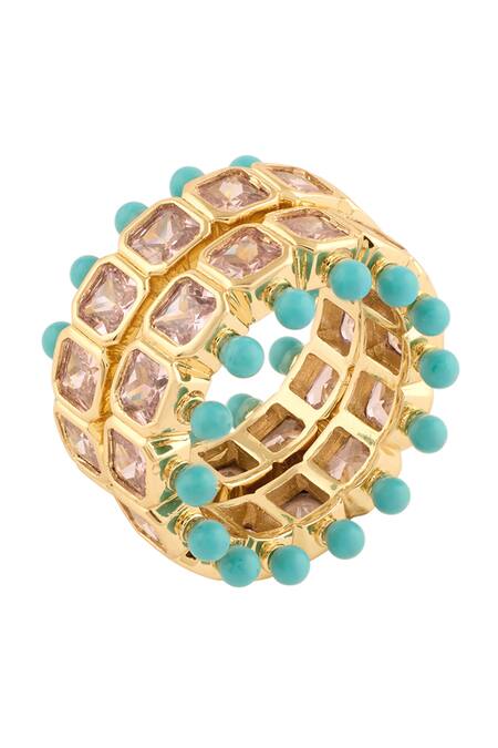 Shop Isharya Multi Color Crystals Neon Candy Ring With Zirconia Online at Aza Fashions Shop_Isharya_Multi Color Crystals Neon Candy Ring With Zirconia_Online_at_Aza_Fashions