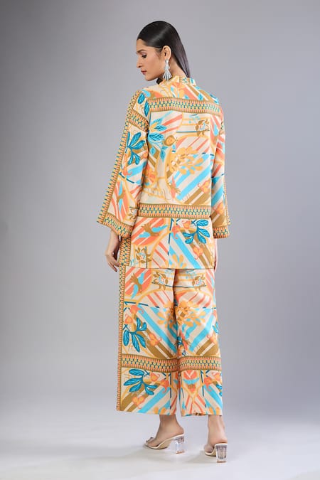 Samyukta Singhania Multicolour Printed Kurta & Pant Set 
