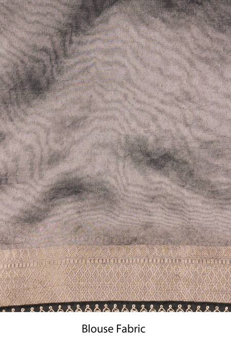 Shop_Zal From Benaras_Green Silk Embroidery Pastel Pure Tissue Banarasi Saree Set _Online_at_Aza_Fashions