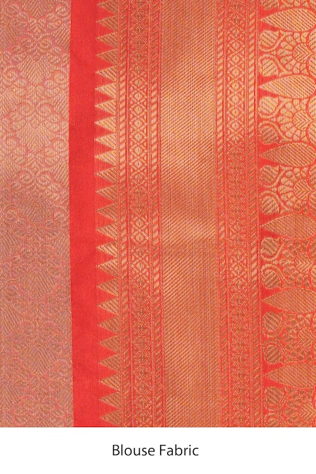 Buy_Zal From Benaras_Mauve Tissue, Silk Zari, Embroidery Brocade Banarasi Handloom Saree Set _Online_at_Aza_Fashions