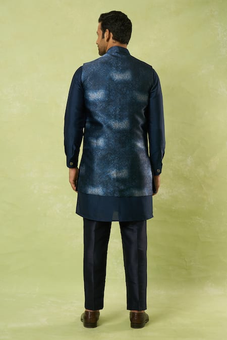 Arihant Rai Sinha Acanthus Flora Woven Bundi Kurta Set 