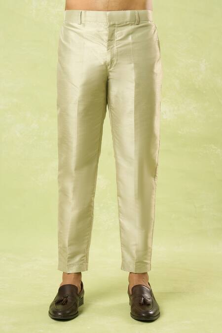 Shop Arihant Rai Sinha Green Jacquard, , Satin Acanthus Woven Bundi Kurta Set Online at Aza Fashions Shop_Arihant Rai Sinha_Green Jacquard, , Satin Acanthus Woven Bundi Kurta Set_Online_at_Aza_Fashions