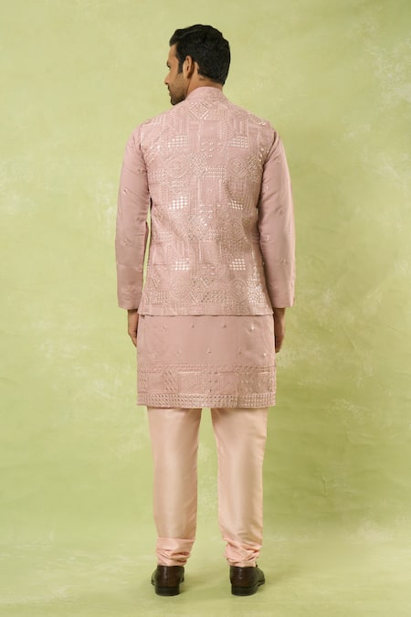 Arihant Rai Sinha Sequin Embroidered Bundi Kurta Set 