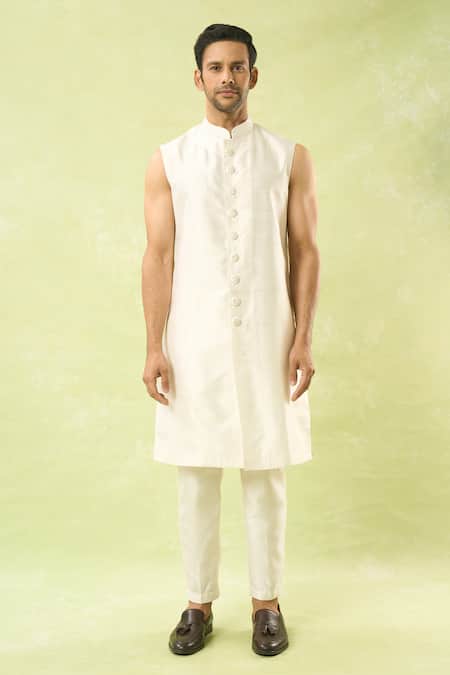 Arihant Rai Sinha White Sequins, Embroidery Jaal Sherwani Set Online at Aza Fashions Arihant Rai Sinha_White Sequins, Embroidery Jaal Sherwani Set _Online_at_Aza_Fashions