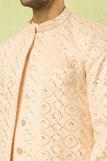 Shop Arihant Rai Sinha Cream Sequins, Embroidery Sherwani Set Online at Aza Fashions Shop_Arihant Rai Sinha_Cream Sequins, Embroidery Sherwani Set _Online_at_Aza_Fashions