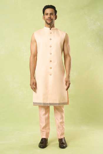Arihant Rai Sinha Cream Sequins, Embroidery Sherwani Set at Aza Fashions Arihant Rai Sinha_Cream Sequins, Embroidery Sherwani Set _at_Aza_Fashions