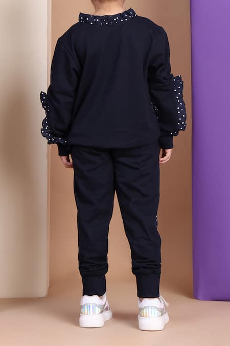 Petite Pomme Polka Dot Frill Top & Jogger Set 