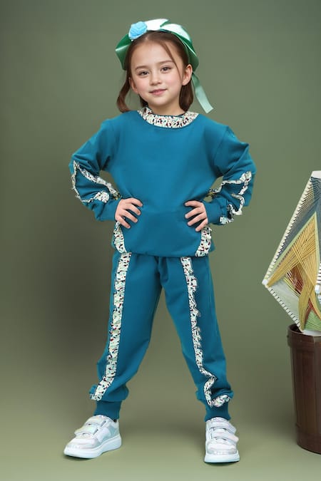 Petite Pomme Frill Detail Top & Jogger Set 