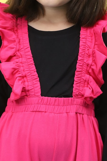 Buy_Petite Pomme_Pink Cotton Frilled Jumper And T-shirt Set 