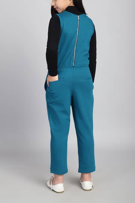 Petite Pomme Single Button French Terry Jumpsuit 