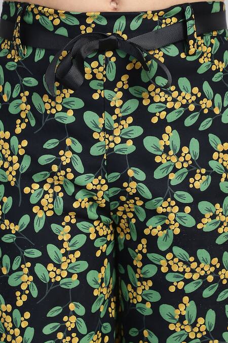 Buy_Samyukta Singhania_Green Cotton Floral Printed Co-ord Set