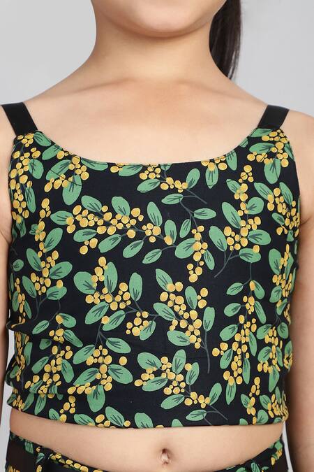 Shop_Samyukta Singhania_Green Cotton Floral Printed Co-ord Set