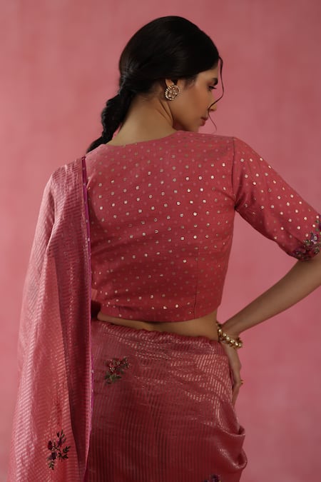 Begum Anjeer Zari Silk Saree Set 