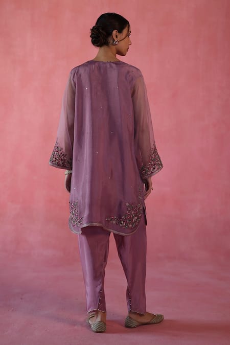 Begum Plum Kewra Kurta Set 