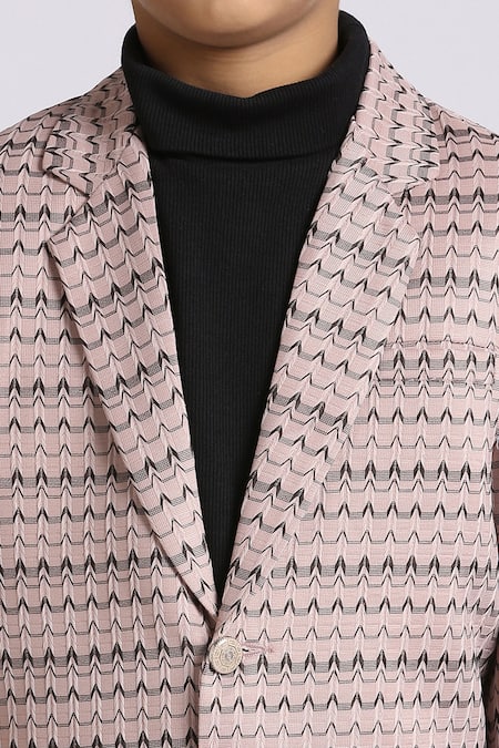 Petite Pomme Purple Polyester Light Stripe Blazer at Aza Fashions Petite Pomme_Purple Polyester Light Stripe Blazer _at_Aza_Fashions