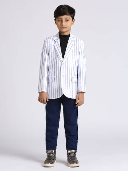 Buy_Petite Pomme_Multi Color Linen Striped Blazer For Boys _Online_at_Aza_Fashions