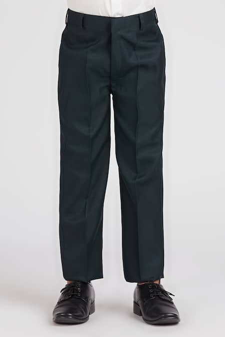 Shop_Petite Pomme_Green Polyester, Cotton Satin, Rayon Bottle Solid 5 Pcs Suit Set _Online_at_Aza_Fashions