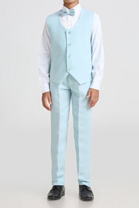 Buy_Petite Pomme_Green Polyester, Cotton Satin Sequins Sea 5 Pcs Suit Set _Online_at_Aza_Fashions