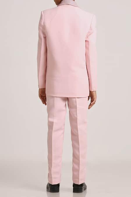 Shop Petite Pomme Pink Polyester, Cotton Satin Sequins 5 Pcs Island Royal Suit Set at Aza Fashions Shop_Petite Pomme_Pink Polyester, Cotton Satin Sequins 5 Pcs Island Royal Suit Set _at_Aza_Fashions