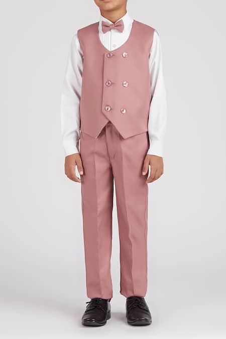 Buy Petite Pomme Pink Polyester, Cotton Satin Solid 5 Pcs Suit Set Online at Aza Fashions Buy_Petite Pomme_Pink Polyester, Cotton Satin Solid 5 Pcs Suit Set _Online_at_Aza_Fashions