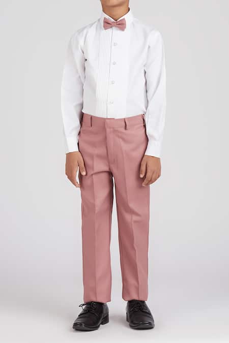 Shop Petite Pomme Pink Polyester, Cotton Satin Solid 5 Pcs Suit Set Online at Aza Fashions Shop_Petite Pomme_Pink Polyester, Cotton Satin Solid 5 Pcs Suit Set _Online_at_Aza_Fashions